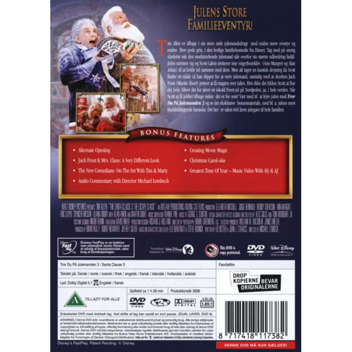Tror Du Pa Julemanden 3 Disney Dvd Brugt Jack Music