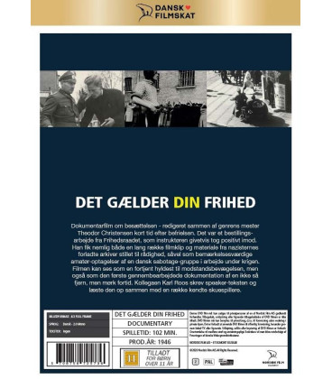 Det gælder din frihed (Dansk Filmskat) - DVD - NY - Januar 2021