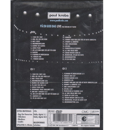 Poul Krebs - På en god dag : live DVD + 2CD - BRUGT