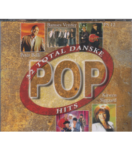32 Total Danske Pop Hits - 2 CD - BRUGT