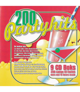200 Partyhits - 9 CD - BRUGT - Box lidt defekt