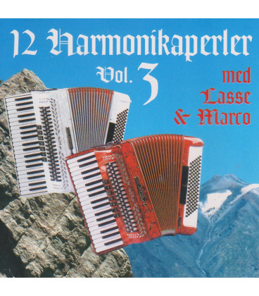 12 HARMONIKAPERLER MED LASSE & MARCO VOL. 3 - CD - BRUGT