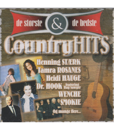 De Største & De Bedste CountryHITS - CD - BRUGT