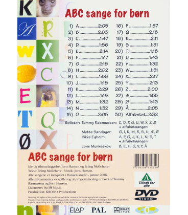 ABC sange for børn - DVD - BRUGT