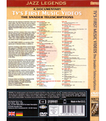 TV's First Music Videos: The Snader Telescriptions - DVD - NY