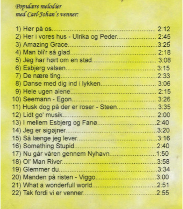Carl Johan´s Venner - Populære melodier - CD - BRUGT