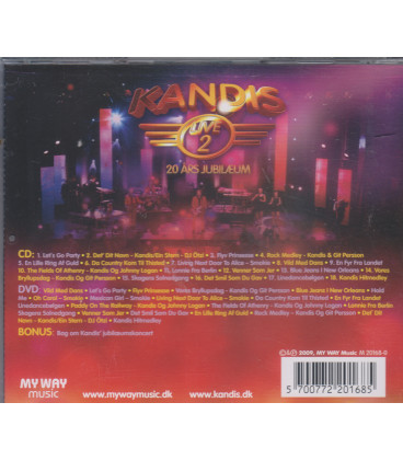 Kandis Live 2 : 20 års jubilæum - CD - DVD - BRUGT