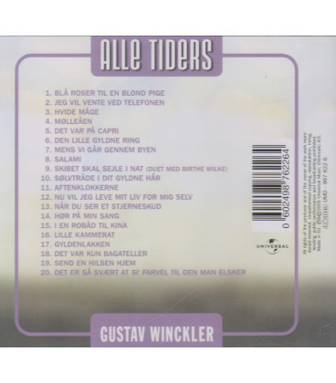Gustav Winckler Alle tiders - CD - BRUGT