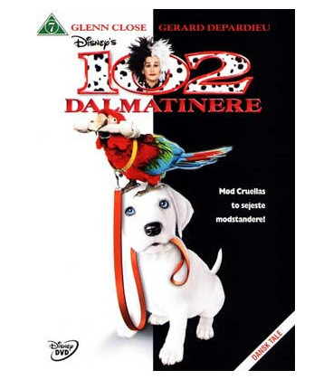 102 dalmatinere (Glenn Close) Disney - DVD - BRUGT