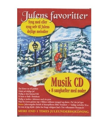 JULENS FAVORITTER CD + 8 SANGHÆFTER - CD - BRUGT