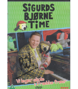 SIGURDS BJØRNETIME - VI LEGER SKOLE & FRÆKKE FRØER - DVD - BRUGT
