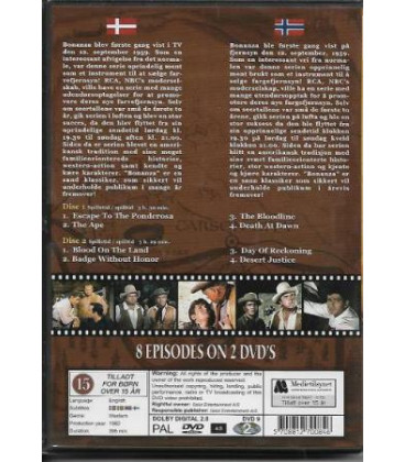 Bonanza - 8 episodes on 2 dvd's - DVD - BRUGT