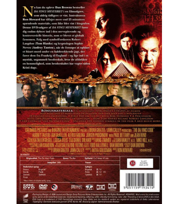 Da Vinci Mysteriet: Extended Cut - 2 DVD - BRUGT