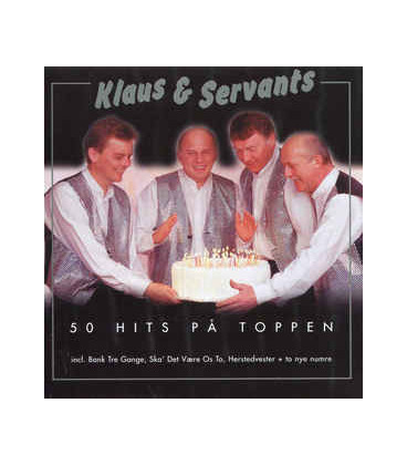 Klaus & Servants ‎– 50 Hits På Toppen - 2 CD - BRUGT