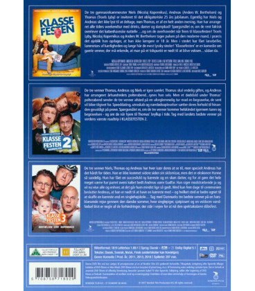 Klassefesten 1-2-3 - 3 DVD - BRUGT
