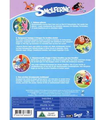 Smølferne, vol. 3: Den utroligt skrumpende troldmand - DVD - BRUGT