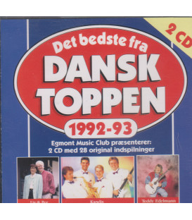 Det bedste fra dansktoppen 1992-93 - 2 CD - BRUGT
