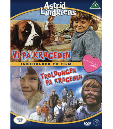 Astrid Lindgren - Vi på Krageøen / Troldungen på Krageøen - 2 DVD - BRUGT