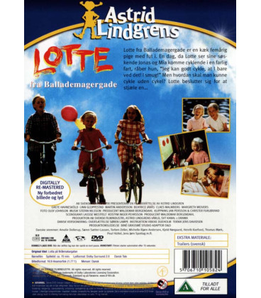 Lotte fra Ballademagergade - Astrid Lindgren - DVD - BRUGT