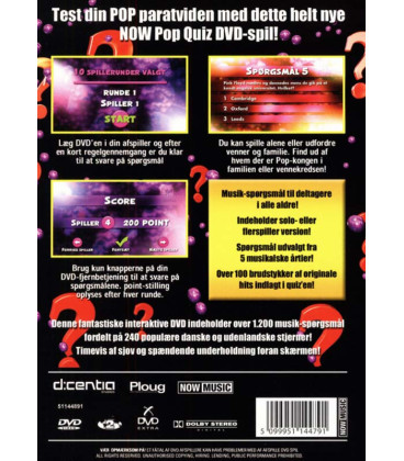 Now Pop Quiz - Test din musikviden! - DVD - BRUGT