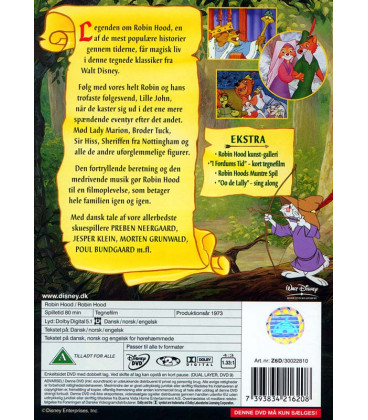 Robin Hood - Walt Disney - DVD - BRUGT