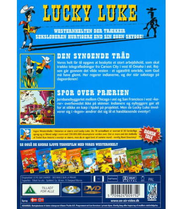Lucky Luke 5: Den syngende tråd / Spor over prærien - DVD - NY