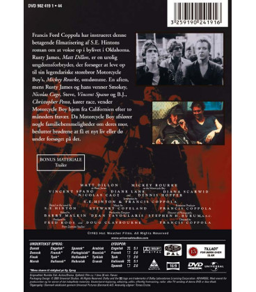 Rumble Fish - Motorcykeldrengen - DVD - BRUGT