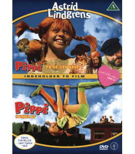 Astrid Lindgren - Pippi på de syv have / Pippi stikker af - 2 DVD - BRUGT