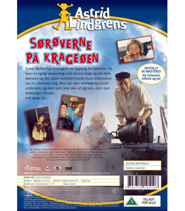 Astrid Lindgren - Sørøverne på Krageøen - DVD - BRUGT