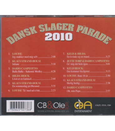 Dansk Slager Parade 2010 - CD - BRUGT
