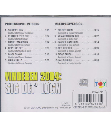 Karaoke - Vinderen 2004 - CD - BRUGT