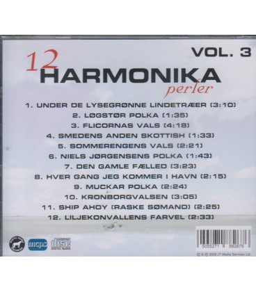 12 HARMONIKAPERLER VOL. 3 - CD - BRUGT