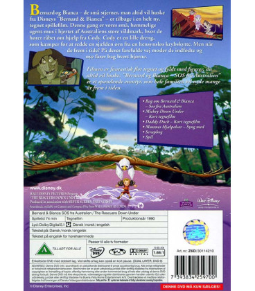 Bernard & Bianca: S.O.S. fra Australien - Disney - DVD - BRUGT