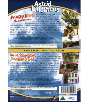 Astrid Lindgren - Madicken På Junibakken + Du Er Skrupskør Madicken - 2 DVD - BRUGT