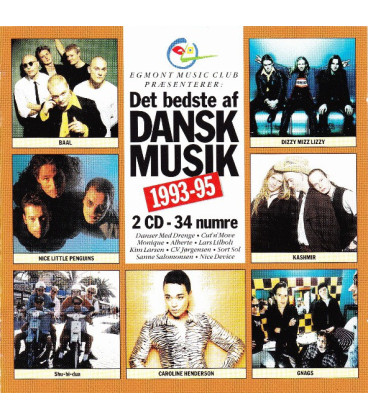 Det Bedste Af Dansk Musik 1993-95 - 2 CD - BRUGT