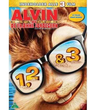 Alvin og de frække jordegern 1, 2 & 3 - 3 DVD - BRUGT