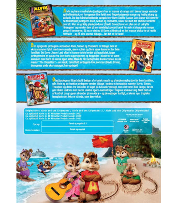 Alvin og de frække jordegern 1, 2 & 3 - 3 DVD - BRUGT