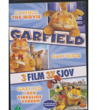 Garfield 3 film 3 x sjov - 3 DVD - BRUGT