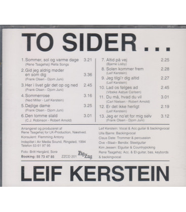 Leif Kerstein - To sider - CD - BRUGT