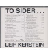 Leif Kerstein - To sider - CD - BRUGT
