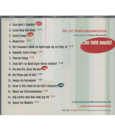 DET NY TONEFILMSORKESTER - FOR FULD MUSIK - CD - BRUGT