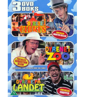 Dyrene i Cirkus + i Zoo + på Landet - 3 DVD - BRUGT