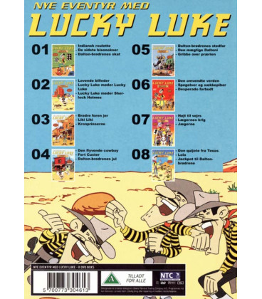 Nye eventyr med Lucky Luke - Vol. 1-8 - 8 DVD - BRUGT