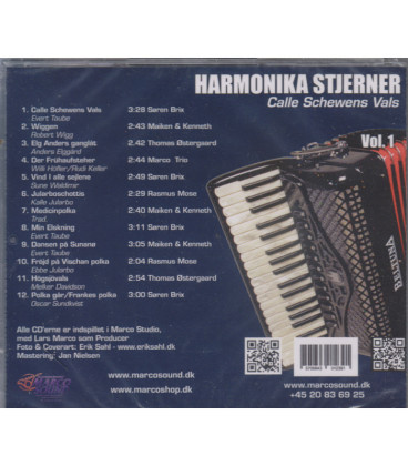 HARMONIKA STJERNER VOL. 1 - CD - BRUGT - PAPCOVER