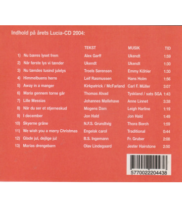 Luciakoret 2004 - Nu bæres lyset frem - CD - BRUGT