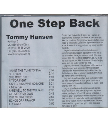 Tommy Hansen - One Step Back - CD - BRUGT