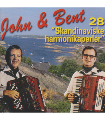 John & Bent (John Godtfredsen & Bent Vigg) - 28 skandinaviske harmonikaperler - CD - BRUGT