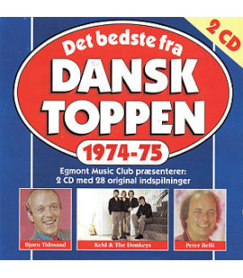 DET BEDSTE FRA DANSK- TOPPEN 1974-75 - 2 CD - BRUGT