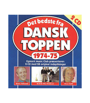 DET BEDSTE FRA DANSK- TOPPEN 1974-75 - 2 CD - BRUGT