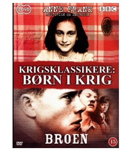 Krigsklassikere - Børn I Krig - Anne Frank / Broen - DVD - 2 FILM - NY I FOLIE